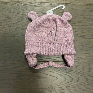 Baby gap purple knit baby hat 3-6M NWT retail $65
